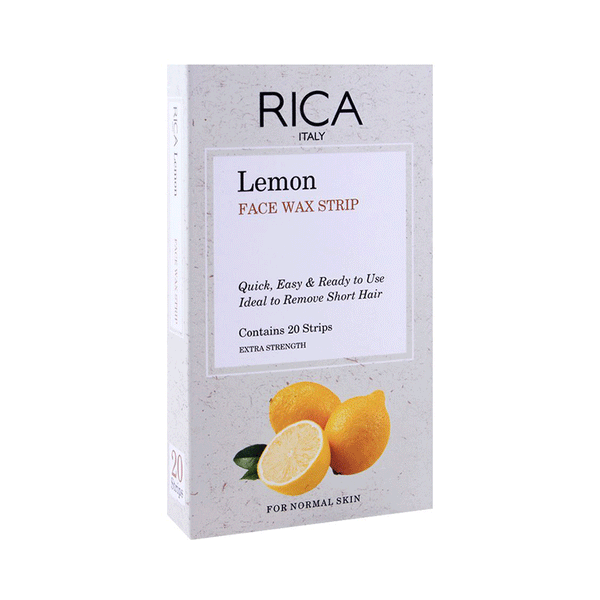 Rica Lemon Face Wax Strip For Normal Skin (Pack Of 20 Strip)