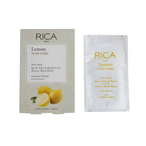 Rica Nose Strip Lemon For Normal Skin (Pack Of 8 Strips)