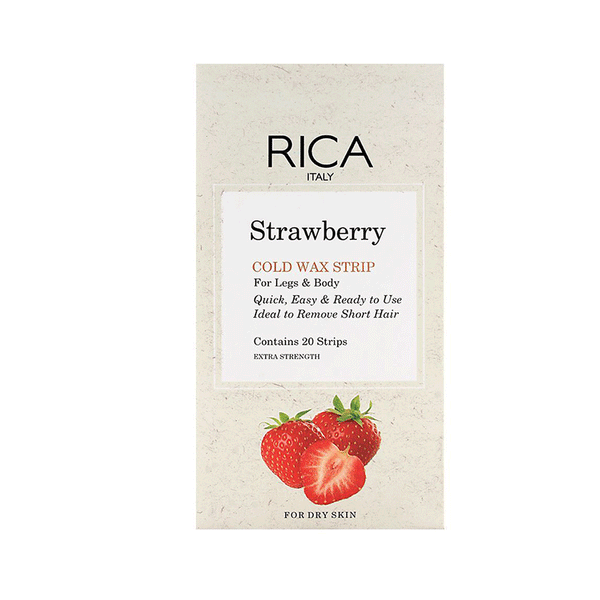 Rica Strawberry Cold Wax Strip (Pack Of 20Strip)