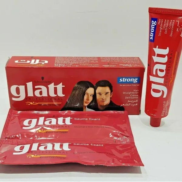 Schwarzkopf Hair Straightener Cream Glatt Professional cream 85g balm 23g_nuvaripk_pakistan