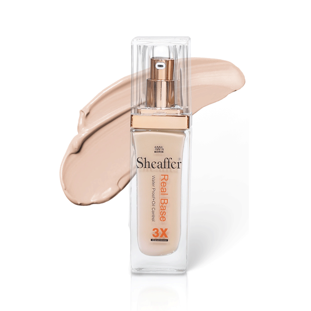 Real Base Sheaffer Real Base Water Proof + Oil Control 3X Coverage (Shade-Natura ...