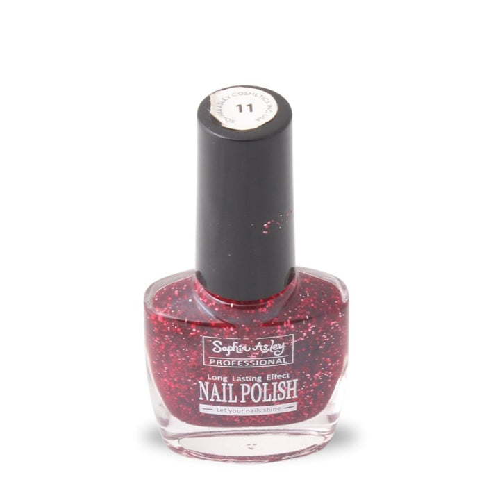 Sophia Ashley Nail Polish (Shade 11) - Red Glitter_nuvaripk_pakistan 1