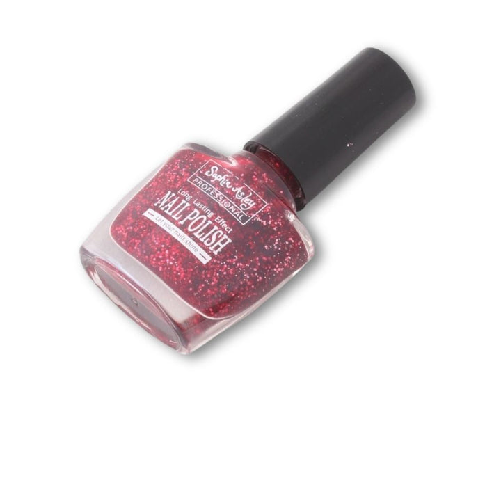 Sophia Ashley Nail Polish (Shade 11) - Red Glitter_nuvaripk_pakistan 2