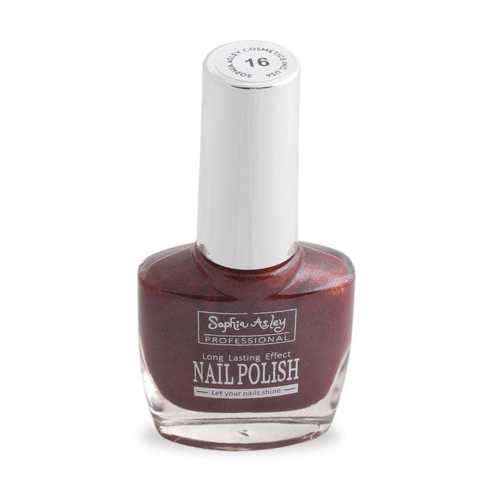Sophia Asley Nail Polish (Shade 16) - Glittery Copper_nuvaripk_pakistan 