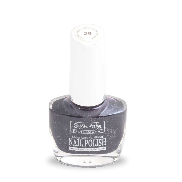 Sophia Asley Nail Polish (Shade 29) - Glittery Dark Purple_nuvaripk_pakistan 2