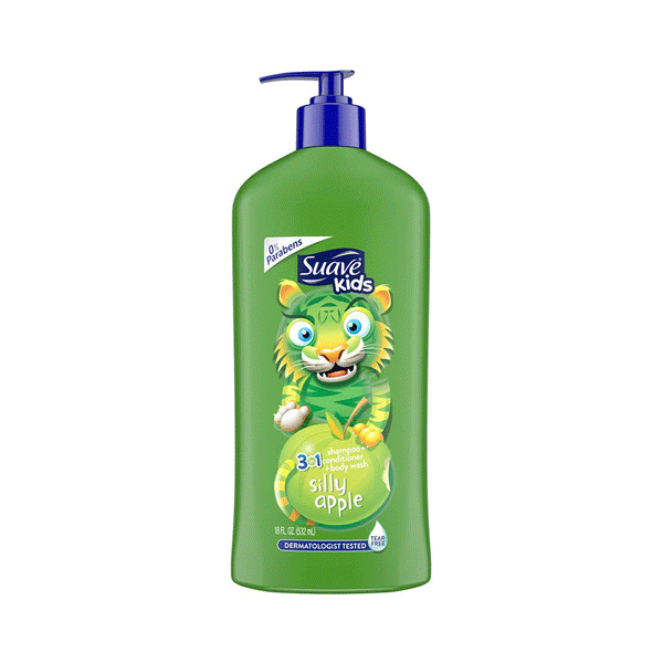 Suave Kids 3 in 1 Shampoo + Conditioner + Body Wash (Silly Apple) 532ML