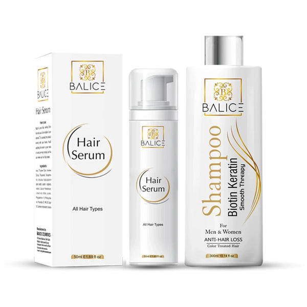 Balice Biotin Keratin Shampoo & Hair Serum Bundle