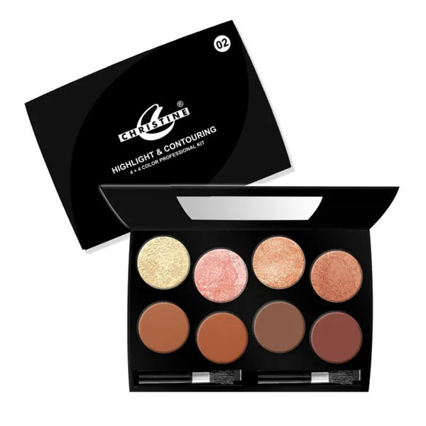 Christine Highlight & Contouring Kit (4+4) - Shade 02