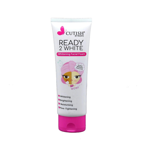 Cutish Ready 2 White Whitening Facial Foam (Pink)