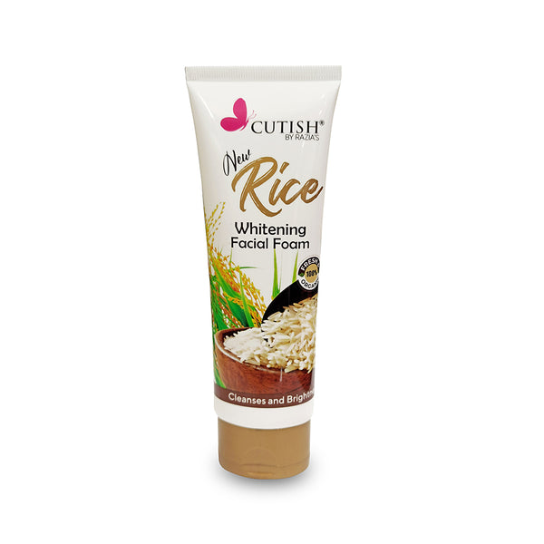 Cutish New Rice Whitening Facial Foam (White)