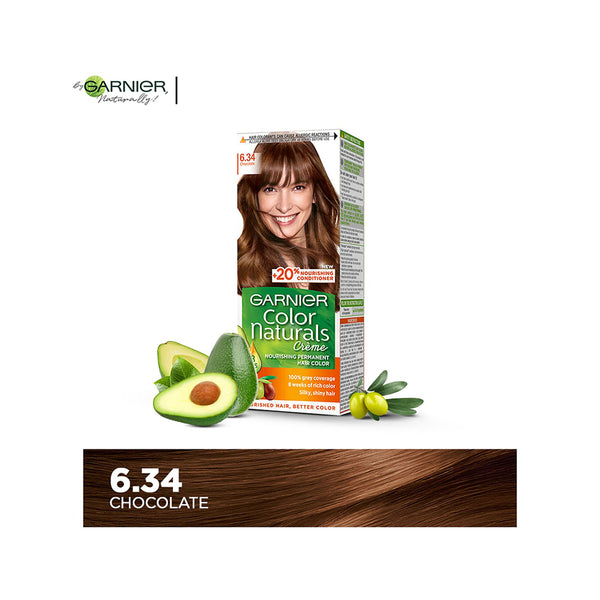 Garnier Color Naturals Creme Nourishing Permanent Hair Color (6.34-Chocolate)