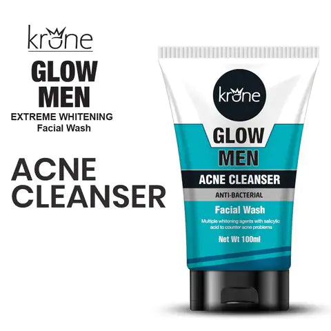 Krane Glow Men  Acne Cleanser Facial Wash (Green)