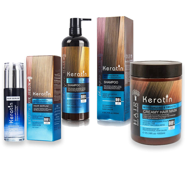 Keratin Nutrition Moisturizing & Smooth Shampoo + Hair Serum + Creamy Mask